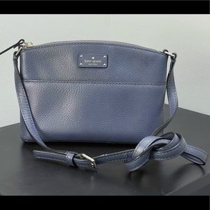 Kate spade navy blue leather crossbody purse